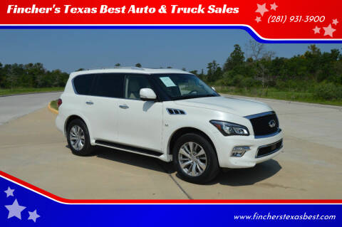 2017 Infiniti QX80 for sale at Fincher's Texas Best Auto & Truck Sales in Tomball TX